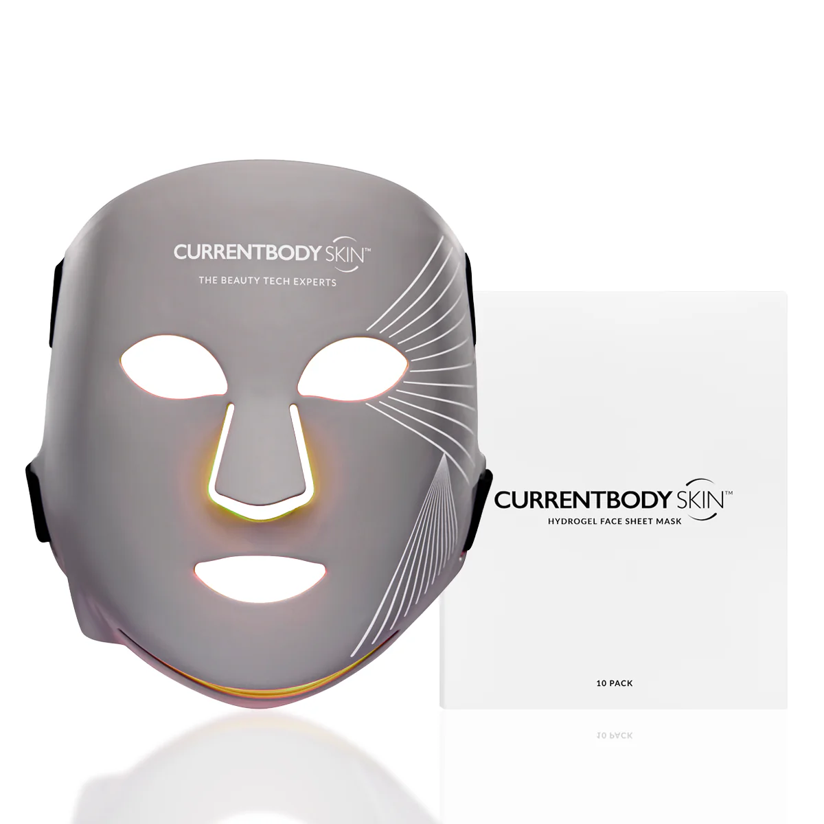 Máscara LED Multiluz & Mascarillas Faciales de Hidrogel (10 unidades)